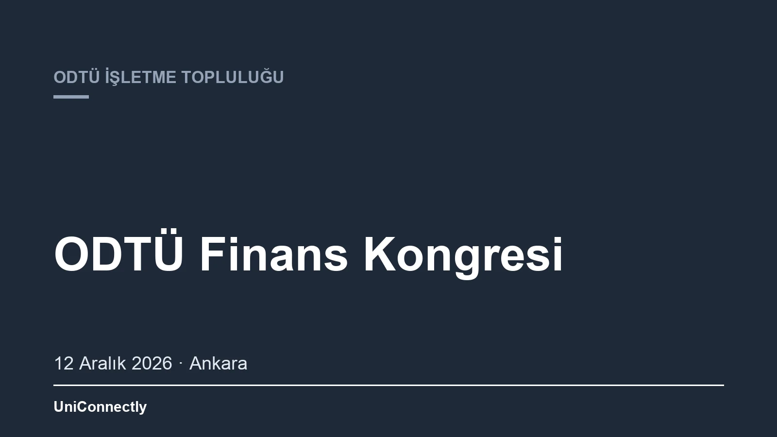 ODTÜ Finans Kongresi