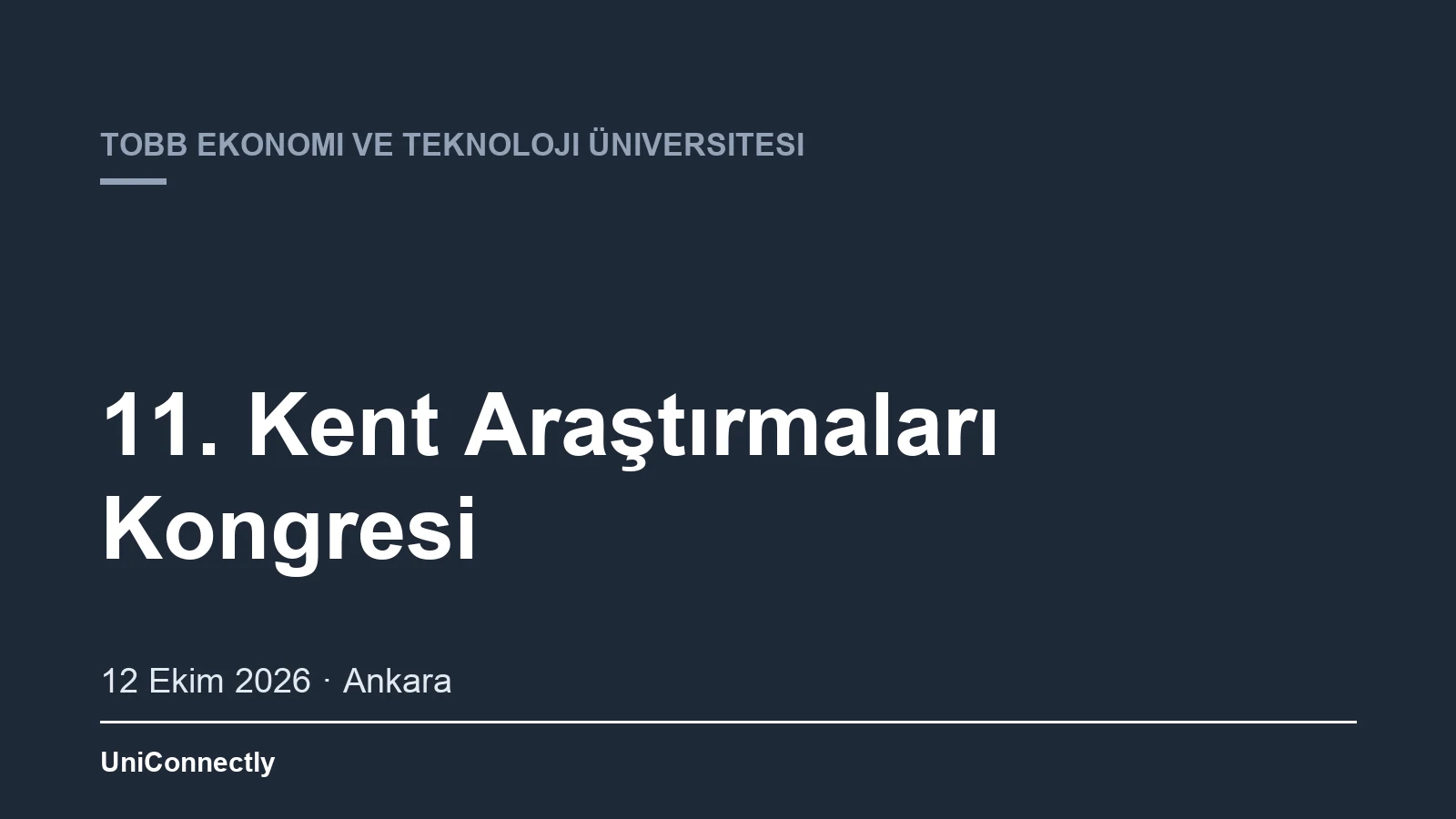 11. Kent Araştırmaları Kongresi