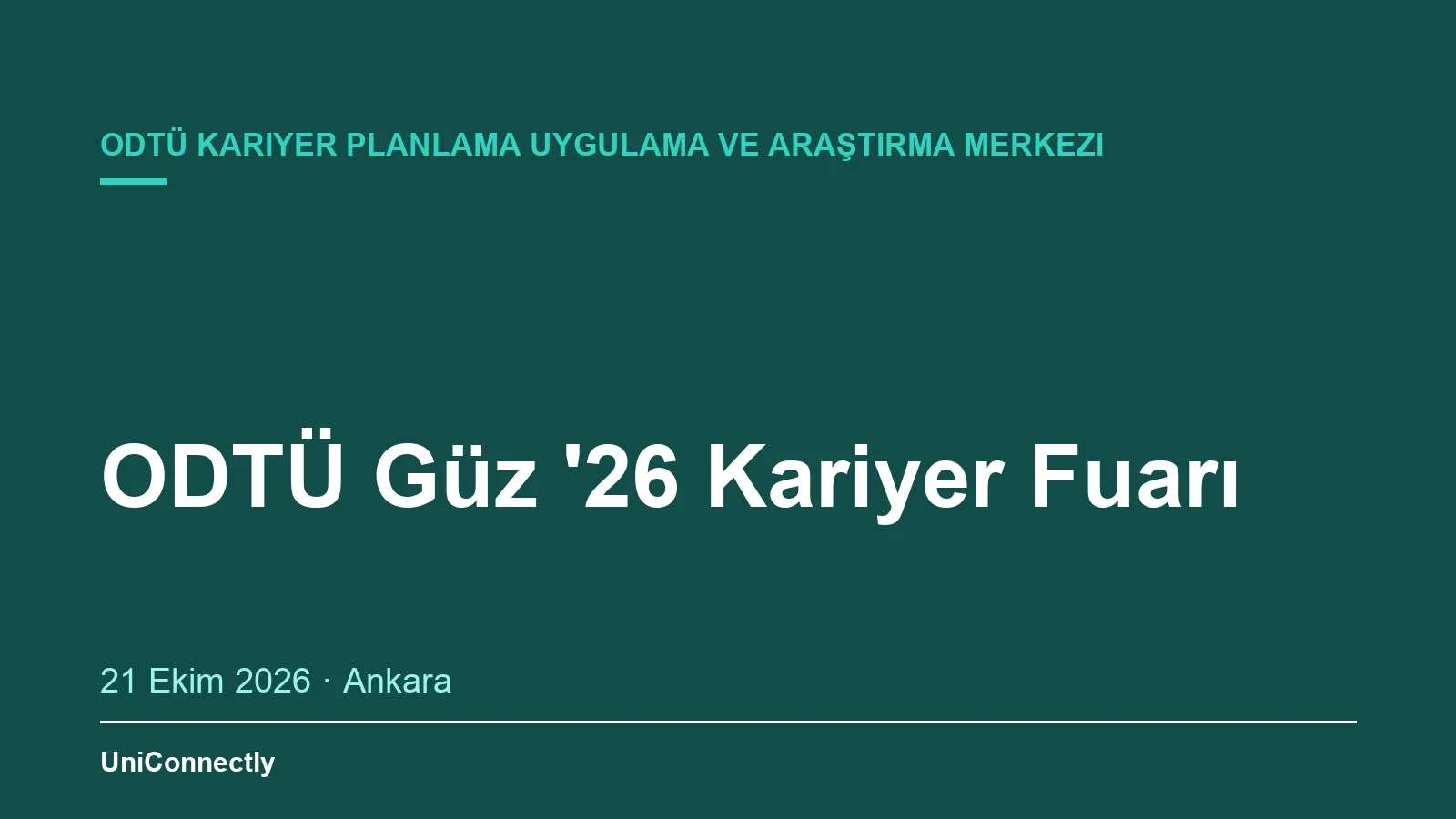 ODTÜ Güz '26 Kariyer Fuarı