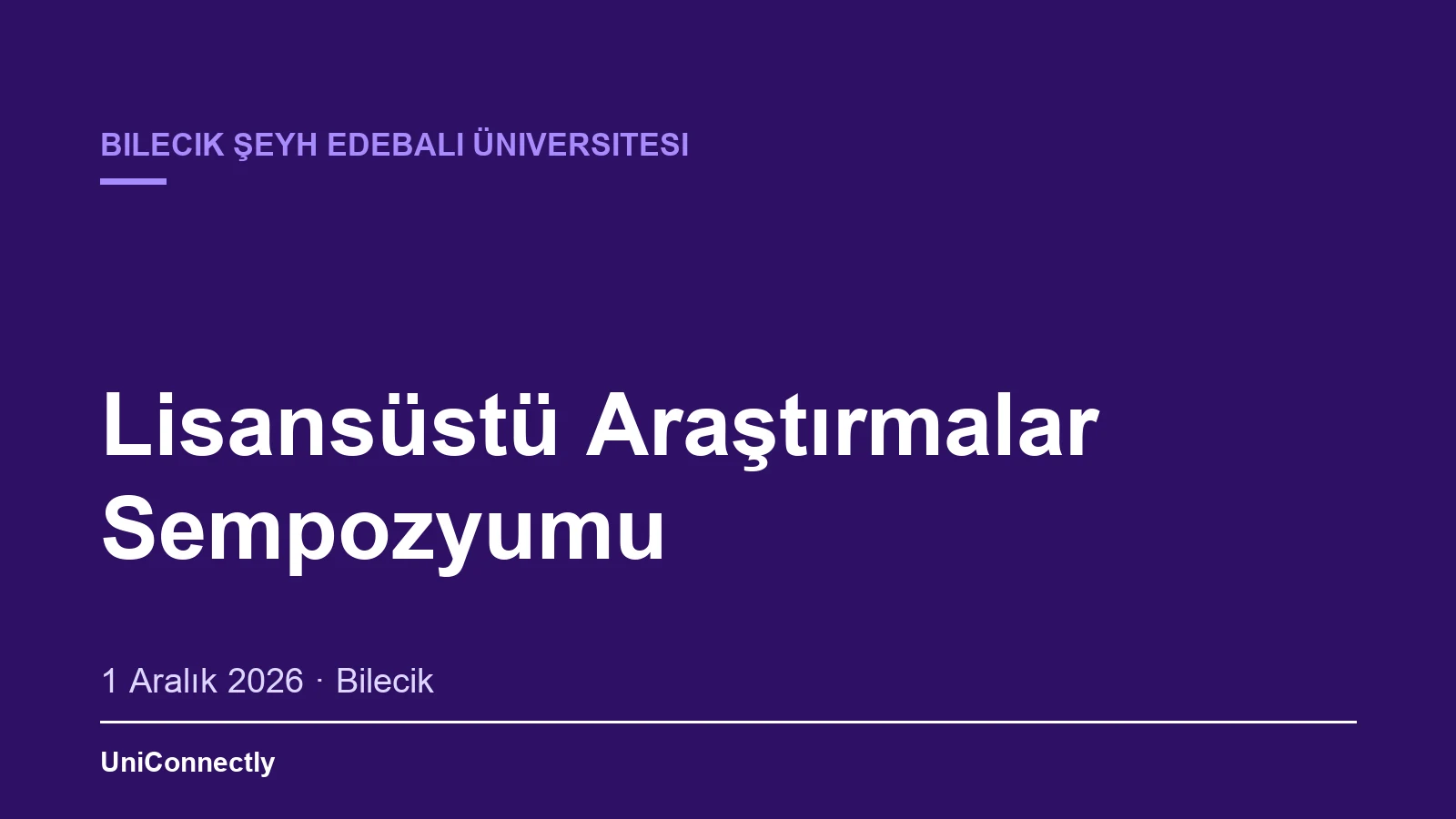 Lisansüstü Araştırmalar Sempozyumu